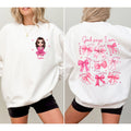 God Says I Am You Are Coquette Bow Personalized Double Sided Sweatshirt, Birthday  Gift For Her, For Bestie